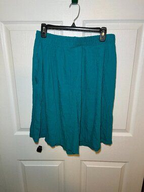 Kathie Lee Teal Elastic Waist Shorts Size 10 Casual